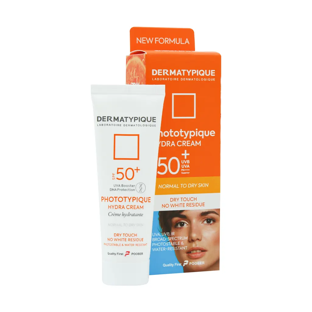 ضد آفتاب پوست خشک SPF50 درماتیپیک بدون رنگ