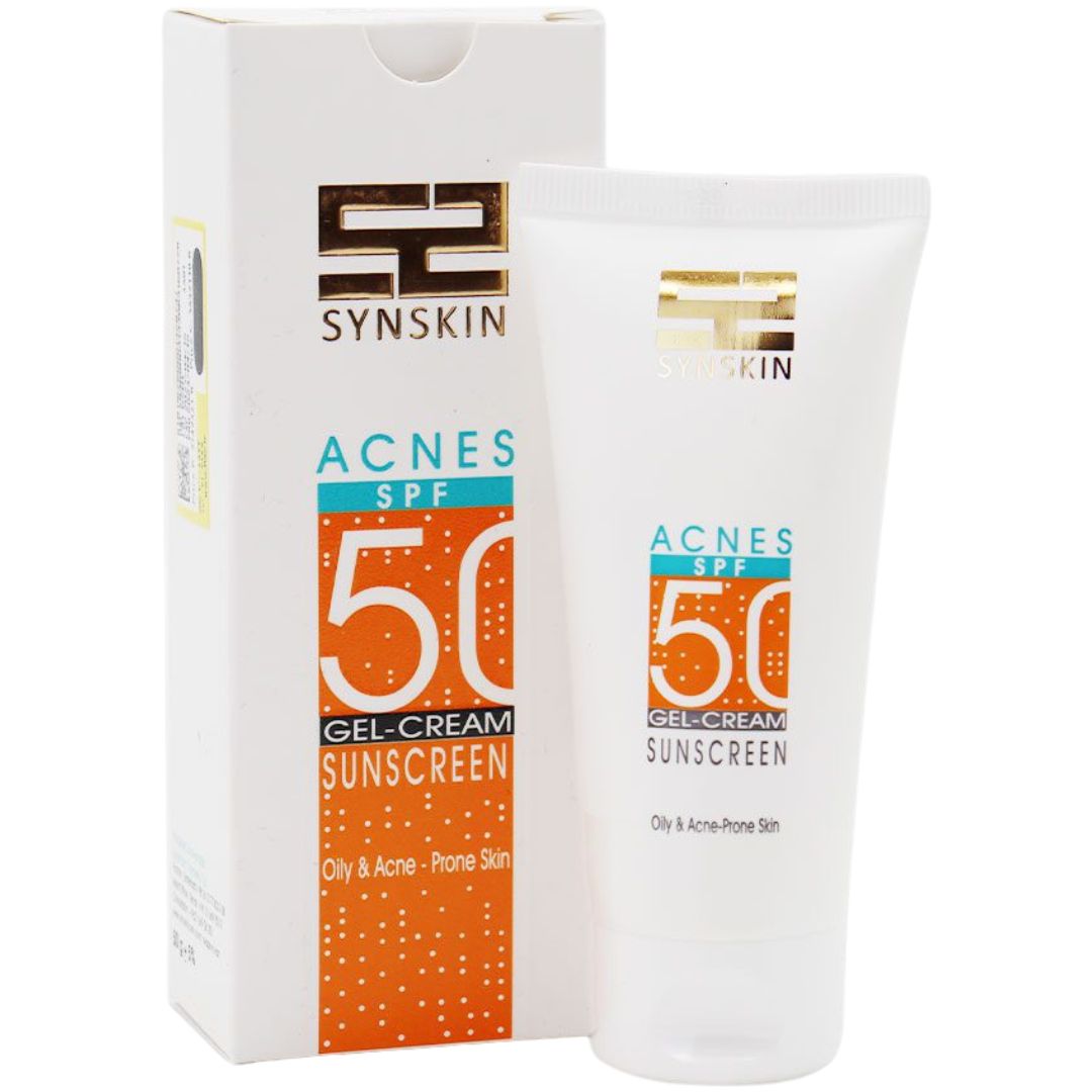 کرم ژل ضد آفتاب پوست چرب و مستعد جوش ساین اسکین SPF50 بدون رنگ