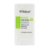 ضد آفتاب استیکی ویتالیر مدل Activit با SPF50 مناسب پوست چرب و مختلط وزن 15 گرم