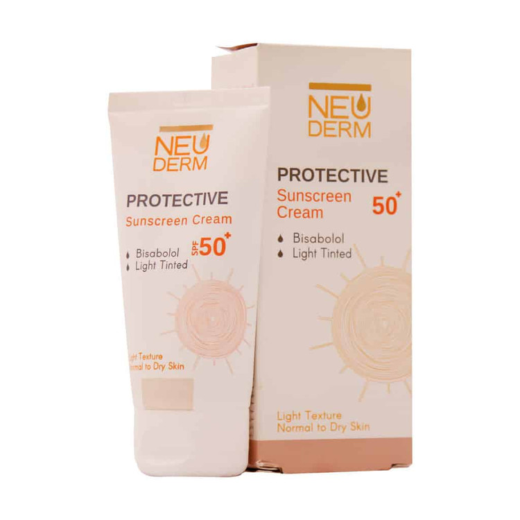 کرم ضد آفتاب نئودرم⁺SPF50 مدل پروتکتیو مناسب پوست های معمولی و خشک ۵۰ میلی لیتر